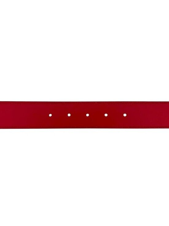 Gucci Belt Red Interlocking Waist 100 35 Leather Metal GG Logo Buckle main image 6
